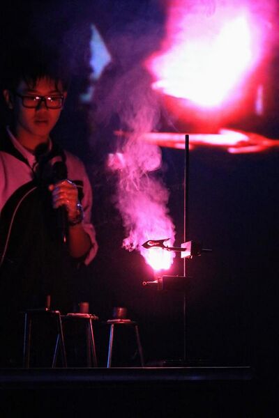 File:A Student Conducting the Chemical Experiment using Crucible.jpg