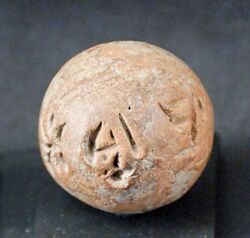 Clay ball cypro-minoan Louvre AM2335.jpg