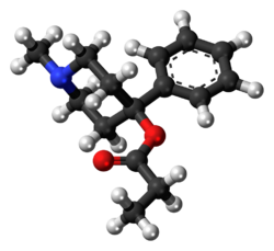 Desmethylprodine molecule ball.png