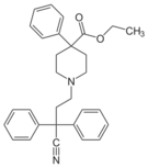 Chemical structure of diphenoxylate.