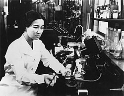 Ruby Hirose at the William S. Merrell Laboratories.jpg