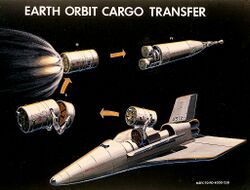 Cargo transport from Space Shuttle with the space tug to Nuclear shuttle.jpg
