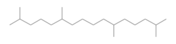 Skeletal formula of phytane