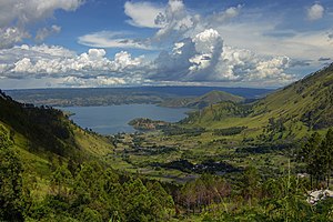 Lake Toba and the surrounding hills.jpg