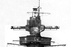 Naval rangefinder atop the bridge of German cruiser Admiral Graf Spee.jpg