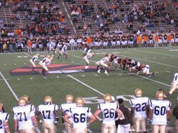 A picture showing a football match between Princeton University and Lehigh University in September 2007