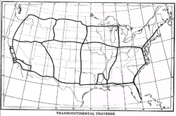Transcontinental Traverse map from Geodesy for the Layman.png