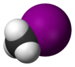 Spacefill model of methyl iodide