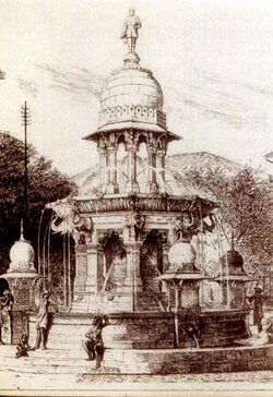 Mulji Jetha Fountain, Bombay - 19th-century drawing.jpg