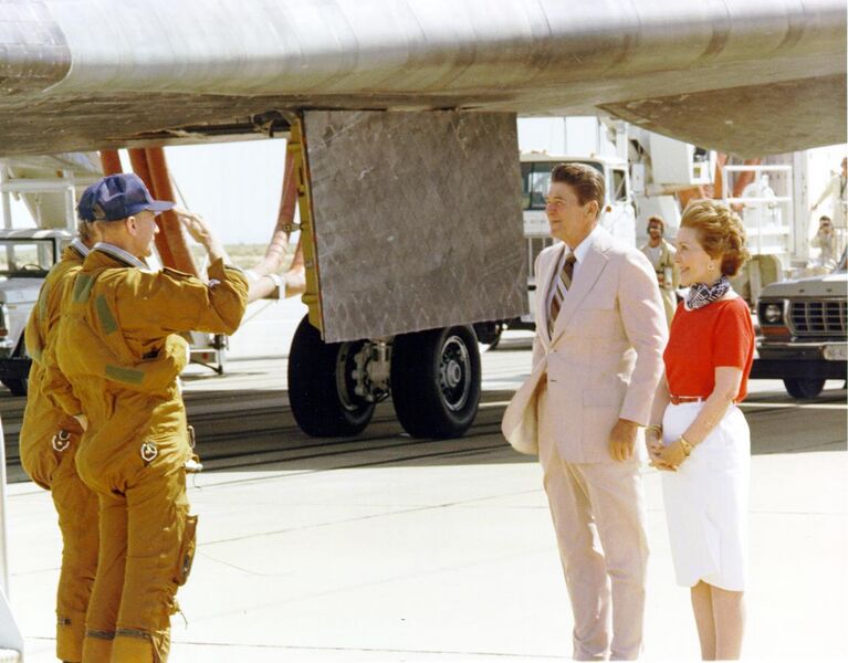 File:NASA salutes Reagans.jpg