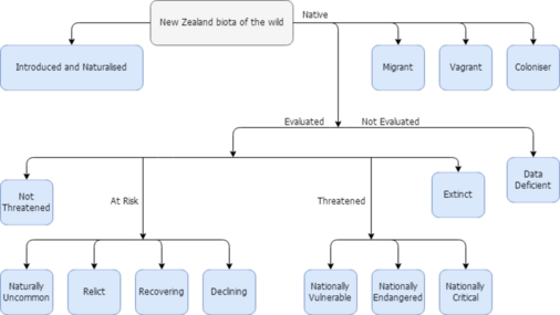 Structure of New Zealand threat classification system