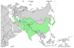 Range of Hieracium canadense-Asia.svg