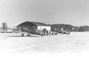 Two North American A-27s intercepted from order from Siam on Nichols Field.jpg