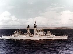 USS Columbus (CG-12) underway off San Diego on 19 February 1965 (NH 82722-KN).jpg