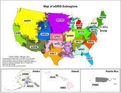 eGRID subregions in 2019