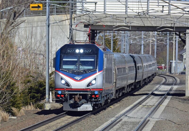 File:Amtrak 627 with a Northeast Regional in Madison, Connecticut, April 2015.jpg