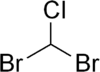 Skeletal formula of dibromochloromethane