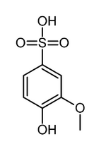 Skeletal formula of guaiacolsulfonate
