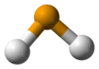 Ball-and-stick model of hydrogen selenide molecule