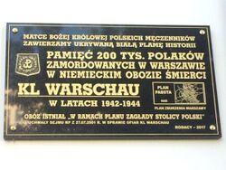 200,000 Poles killed - 200 tys. zamordowanych Polaków KL Warschau.jpg