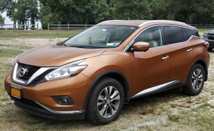 2015 Nissan Murano SL in Pacific Sunset, front left (Sands Point).jpg