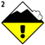 Avalanche moderate danger level.svg