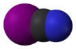 Spacefill model of cyanogen iodide