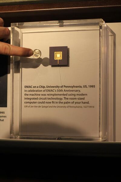 File:ENIAC on a Chip, University of Pennsylvania (1995) - Computer History Museum.jpg