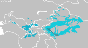 Karluk Turkic Languages distribution map.png