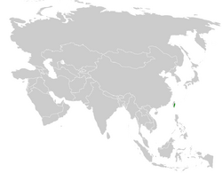 Pycnonotus taivanus distribution map.png