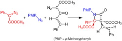 Staudinger-Synthese Eintopfreaktion V8.svg