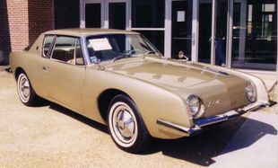 1963 Studebaker Avanti gold at Concord University.JPG