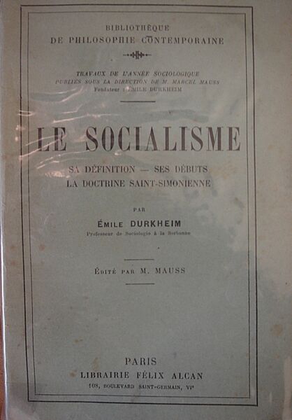 File:Emile Durkheim, Le Socialisme maitrier.jpg