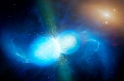 Eso1733s Artist's impression of merging neutron stars.jpg