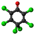 Hexachlorophenol molecule