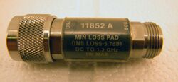 L-Pad, resistive impedance matching, 75 to 50 ohms, 1 watt.JPG