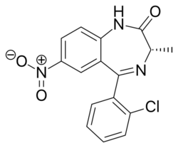 Meclonazepam structure.svg