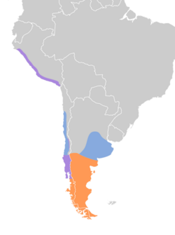 Theristicus melanopis map.svg