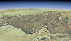 Satellite image of the Tibesti Mountains