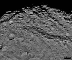 Vesta densely cratered terrain near terminator.jpg