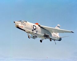 Vought RF-8A Crusader of VFP-63 in flight, circa in 1962 (6430102).jpg