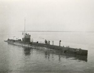 Dutch Submarine K X, in Surabaya, Dutch East Indies.