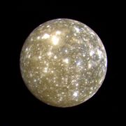 Callisto photographed at a distance of 1 million kilometers