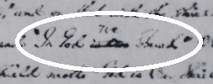 Salmon P. Chase, Treasury Secretary, drafting a new motto for the U.S. currency. After writing "In God is Our Trust", he scratches it out and changes "is Our" to "We". Letter to James Pollock, Director of the Philadelphia Mint, December 9, 1863