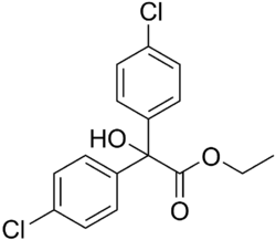 Chlorobenzilate structure.png