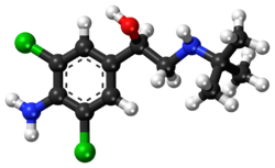 Clenbuterol ball-and-stick model.png