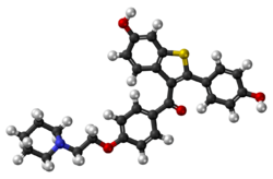 Raloxifene molecule ball.png