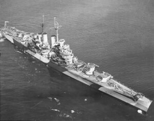 USS St. Louis (CL-49) off San Pedro, California (USA), on 5 October 1944 (19-N-72219).jpg