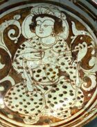 Iranian rubab image on ceramic plate