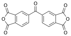 Benzophenonetetracarboxylic dianhydride.svg